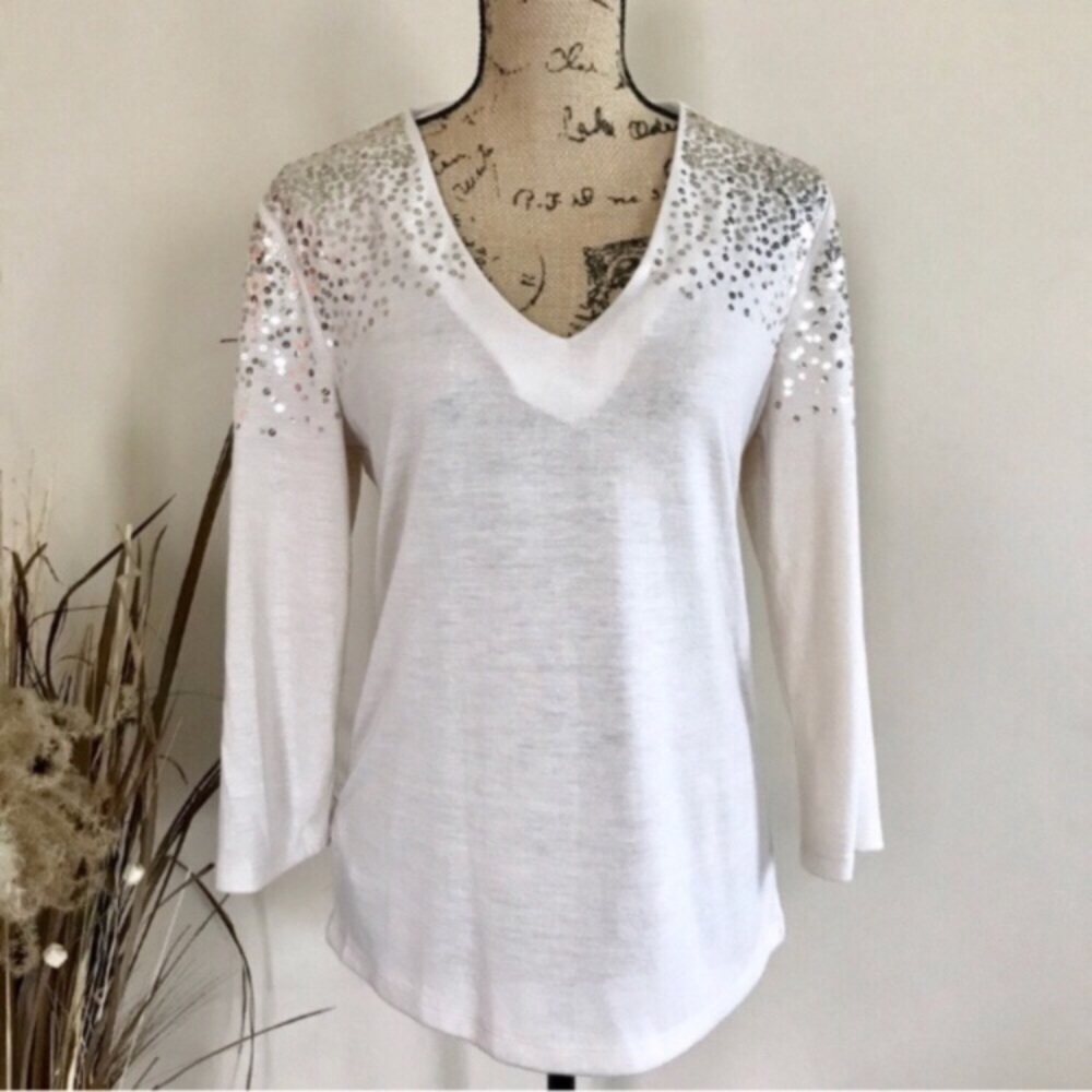 •Ann Taylor• sequin knit top {B27}